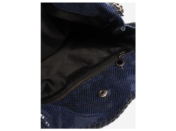 Stella Mc Cartney Falabella Shopper-Bag in Python-Optik Marineblau - Ansicht 9