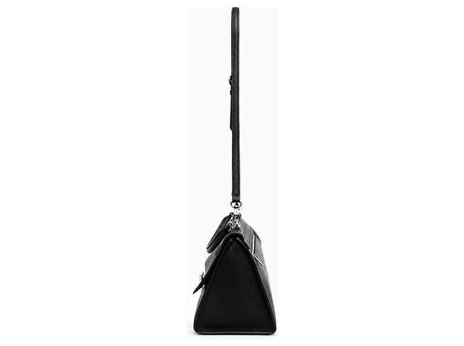 Trapèze Céline Borsa Trapeze in pelle e camoscio nera - vista 10