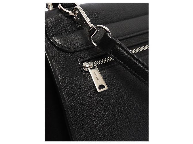 Trapèze Céline Borsa Trapeze in pelle e camoscio nera - vista 7