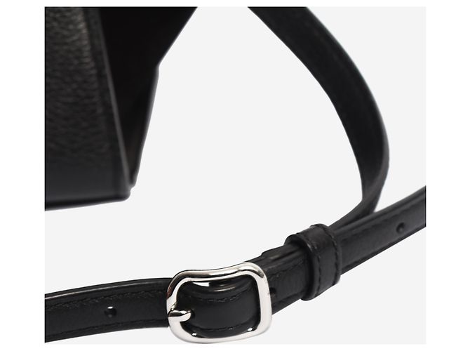 Trapèze Céline Borsa Trapeze in pelle e camoscio nera - vista 8