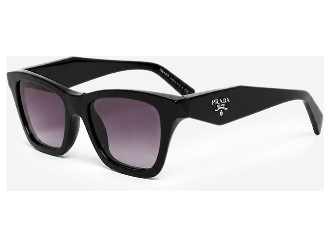 Prada Gafas de sol cat-eye de acetato negro - vista 2
