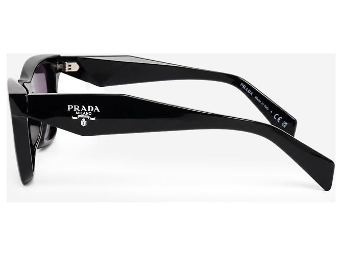 Prada Gafas de sol cat-eye de acetato negro - vista 3