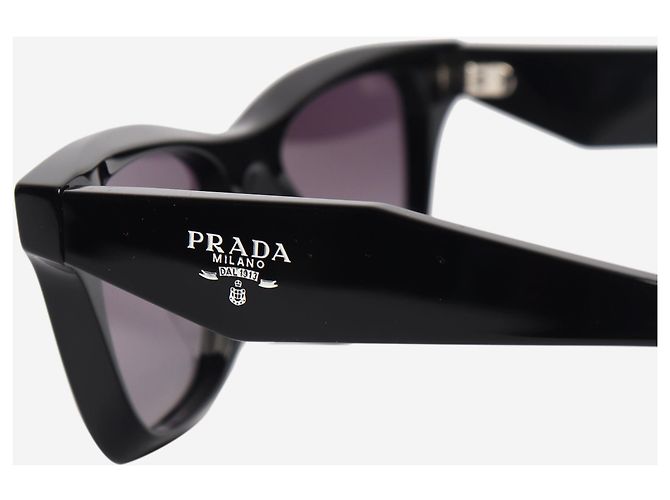 Prada Gafas de sol cat-eye de acetato negro - vista 5