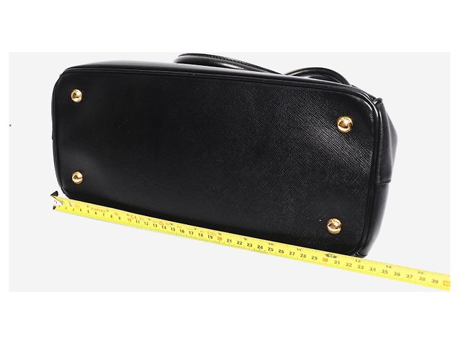 Prada Borsa Galleria in pelle Saffiano nera - vista 12