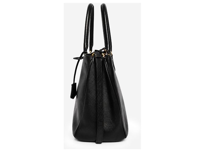 Prada Borsa Galleria in pelle Saffiano nera - vista 4