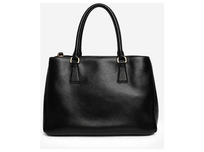 Prada Borsa Galleria in pelle Saffiano nera - vista 5