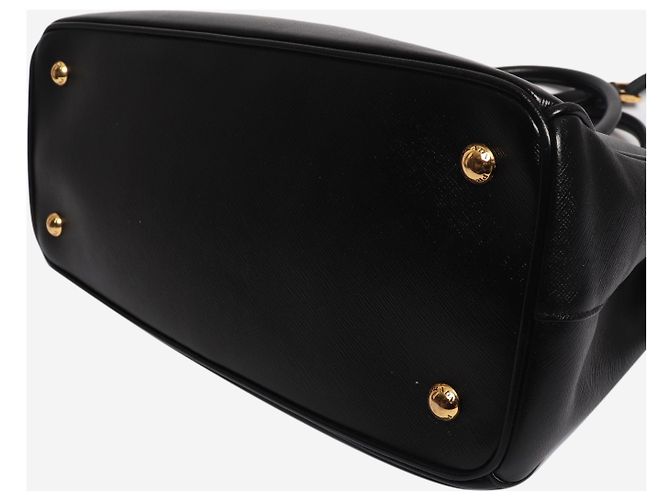 Prada Borsa Galleria in pelle Saffiano nera - vista 6