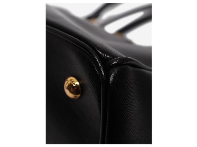 Prada Borsa Galleria in pelle Saffiano nera - vista 7