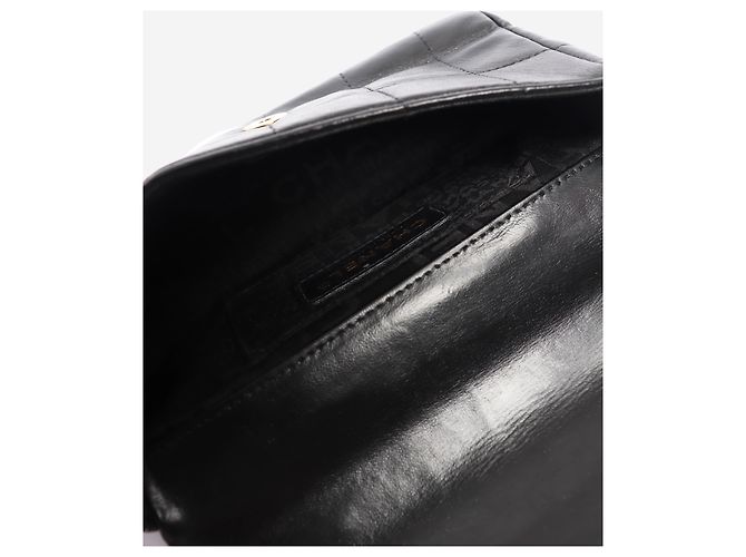Chanel Mini borsa a patta Chocolate Bar 2005 in pelle di agnello nera - vista 9
