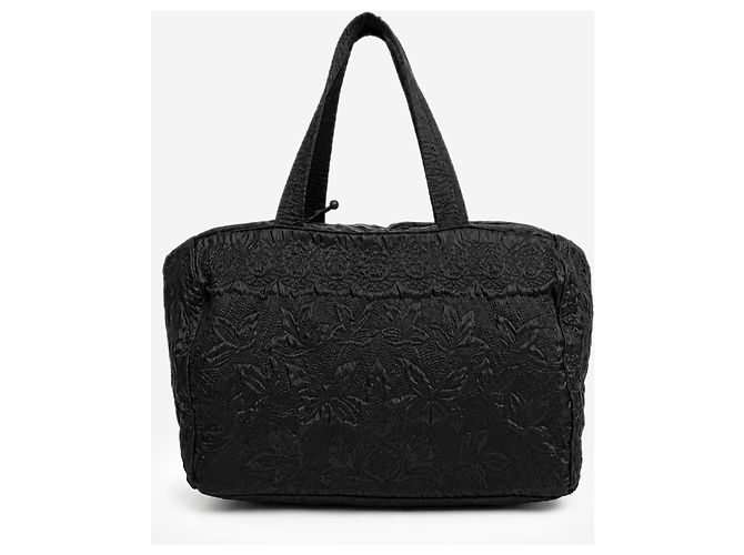 Autre Marque Borsa a mano nera ricamata - vista 4