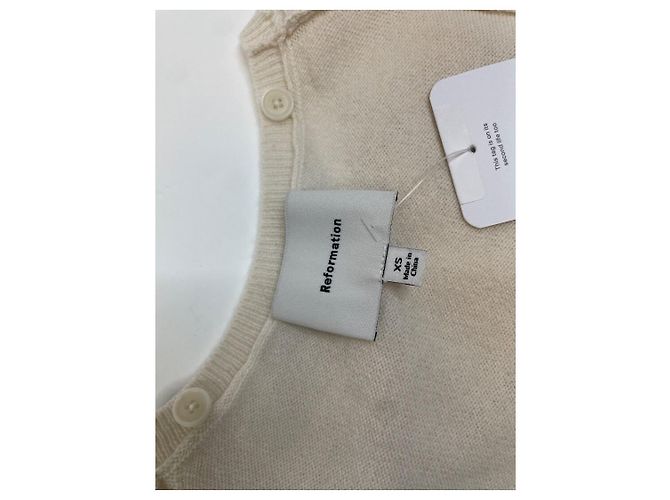 Reformation Ärmelloses Stricktop aus Kaschmir in Creme - size XS - Ansicht 3