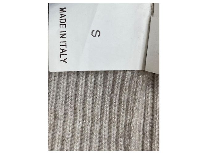Brunello Cucinelli Neutraler Rippstrick-Kaschmirpullover - size S - Ansicht 3