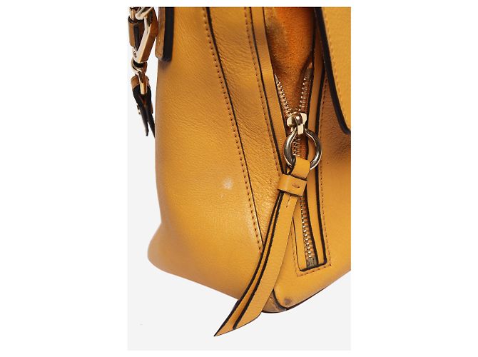 Chloé Borsa Faye Day in pelle e camoscio gialla - vista 12
