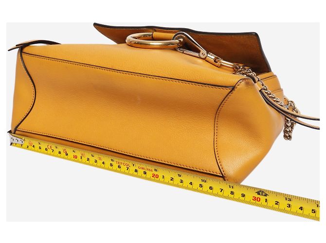 Chloé Borsa Faye Day in pelle e camoscio gialla - vista 13