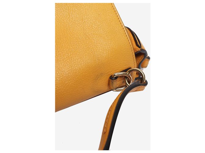Chloé Borsa Faye Day in pelle e camoscio gialla - vista 5