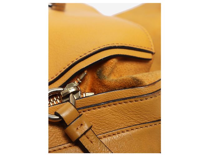 Chloé Borsa Faye Day in pelle e camoscio gialla - vista 8