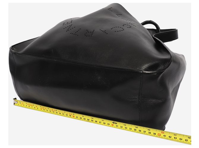 Stella Mc Cartney Borsa tote Alter Mat traforata con logo nera - vista 5