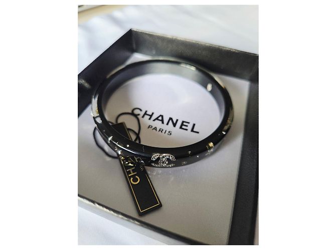 Pulseira Chanel Preta com Estrelas e Cristais - vista 5