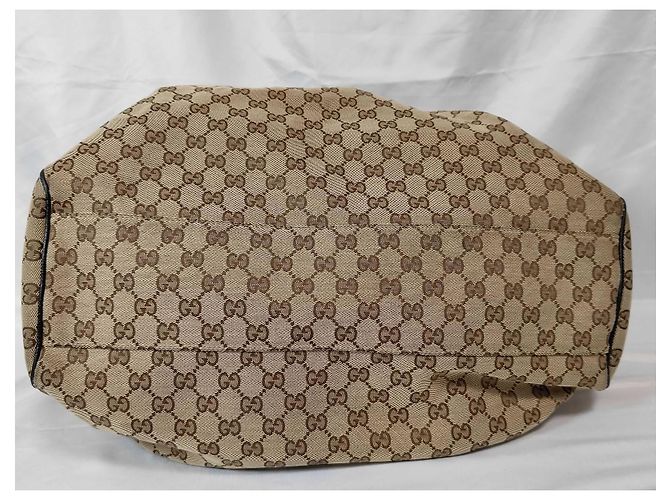 Gucci Sukey Large Monogram Canvas Pelle Beige Nero - vista 3