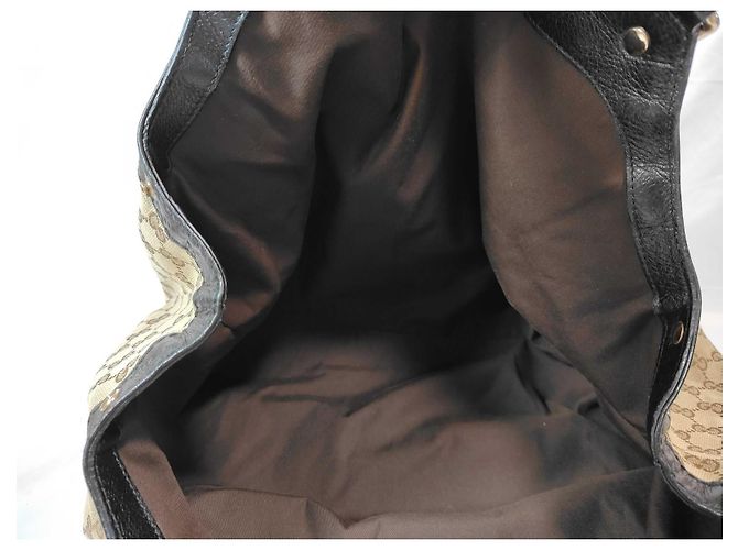 Gucci Sukey Large Monogram Canvas Pelle Beige Nero - vista 9
