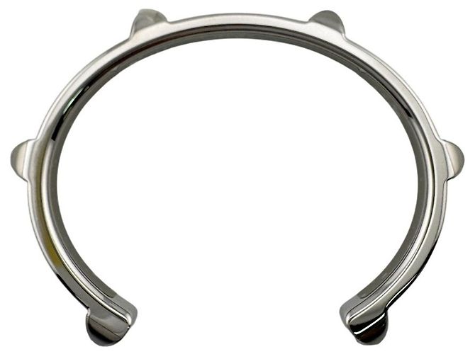 Brazalete Hermès Athña Plateado Bañado en Oro - vista 2