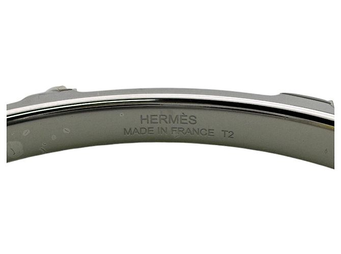 Brazalete Hermès Athña Plateado Bañado en Oro - vista 5