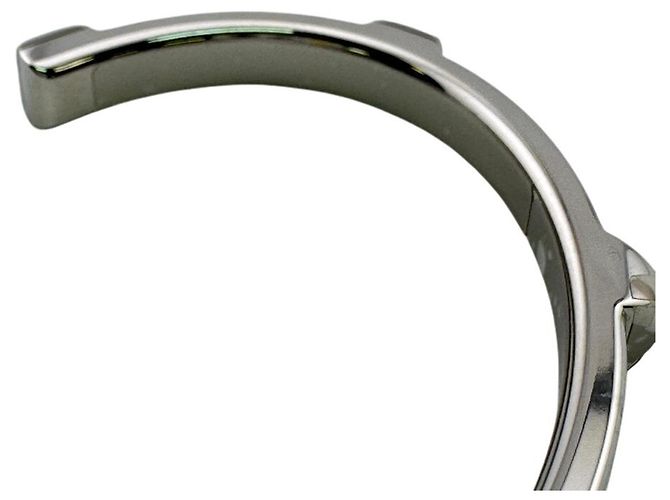 Brazalete Hermès Athña Plateado Bañado en Oro - vista 6