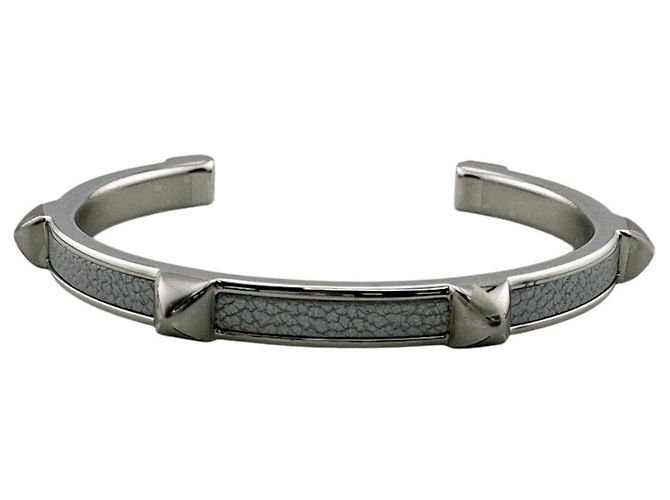 Brazalete Hermès Athña Plateado Bañado en Oro - vista 7