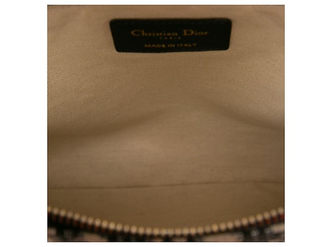 Borsa Messenger Diorcamp in tela ricamata Oblique Blue Medium Dior - vista 5