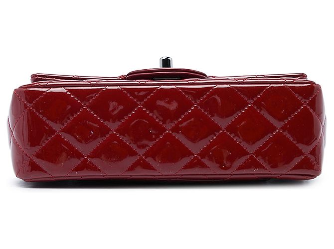 Chanel Red Mini Rectangular Classic Patent Single Flap - vista 3
