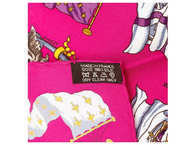 Foulard di seta Hermès Pink Pavois 45 - vista 2
