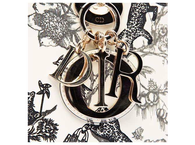 Dior White Medium Patent Toile de Jouy Lady Dior - vista 5