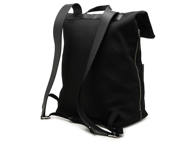 Gucci Techno Web Klapprucksack aus schwarzem Canvas - Ansicht 2
