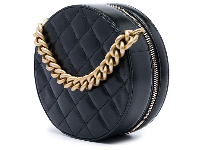 Borsa da sera Chanel Round As Earth in vitello lucido nero - vista 2