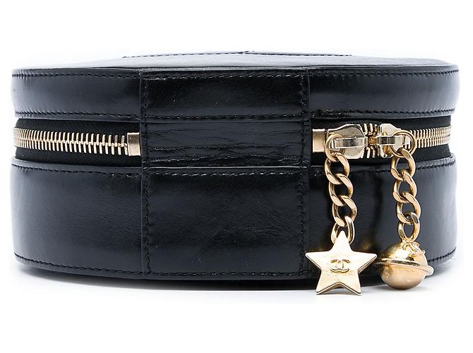 Borsa da sera Chanel Round As Earth in vitello lucido nero - vista 3