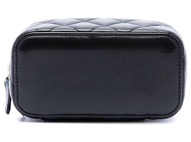 Étui à bijoux Chanel Black CC Quilted Lambskin Zip Around - vue 3