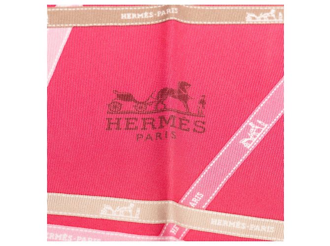 Pañuelo de seda Hermès Pink Bolduc Pointu Triangle - vista 3