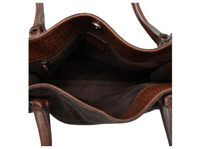 Borsa a tracolla Gucci in denim GG marrone - vista 4