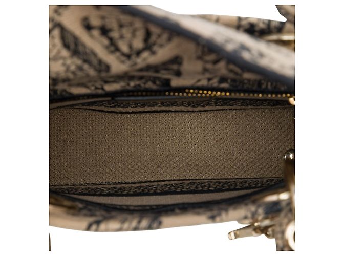 Dior Beige Mini Embroidered Canvas Plan de Paris Lady D Lite - vista 4