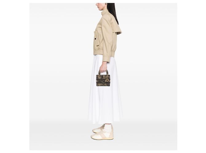Dior Beige Mini Embroidered Canvas Plan de Paris Lady D Lite - vista 6