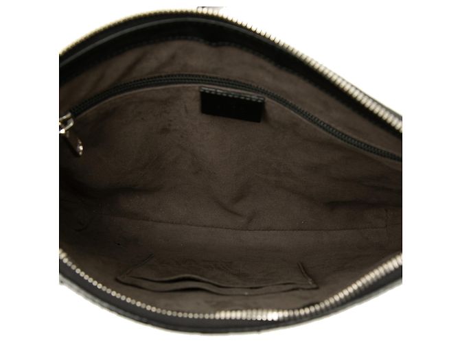 Borsa a tracolla Gucci Black Guccissima - vista 4