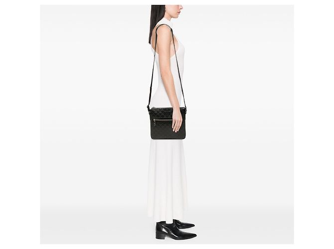 Borsa a tracolla Gucci Black Guccissima - vista 6