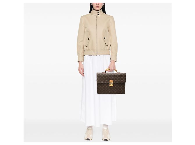 Louis Vuitton Brown Monogram Serviette Conseiller - vista 7