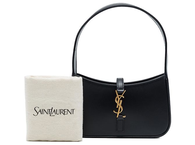 Autre Marque Saint Laurent Black Mini Smooth Calfskin Le 5 a 7 - vista 7