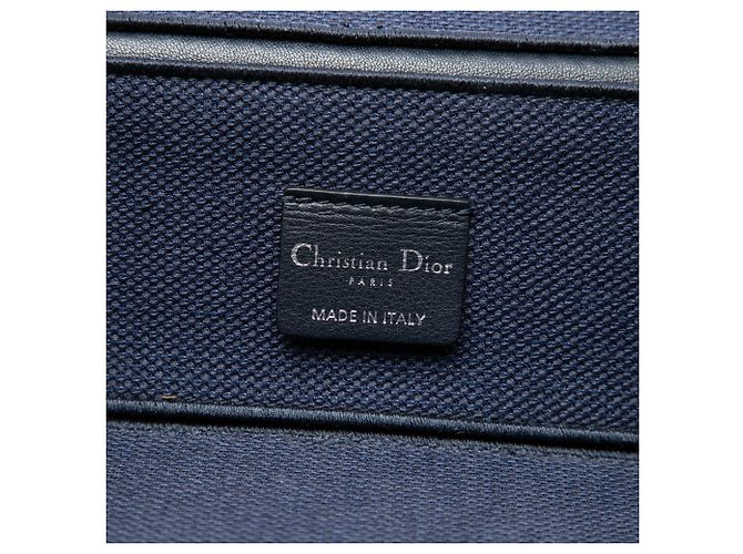 Dior Blue Oblique bestickte Canvas Vanity Bag - Ansicht 5