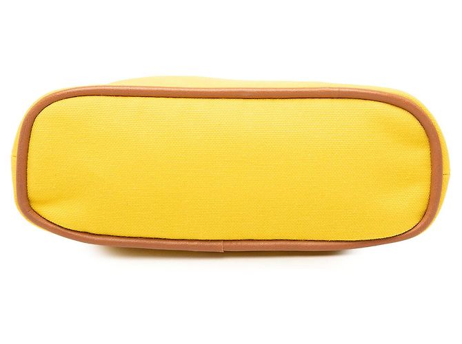 Custodia Hermès Mini Mini Bolide in tela gialla - vista 3