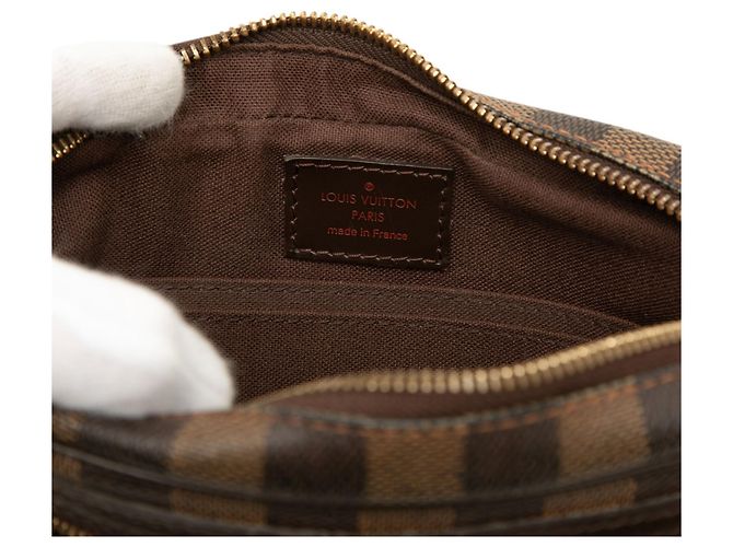 Louis Vuitton Brown Damier Ebene Pochette Billets Macao - vista 5
