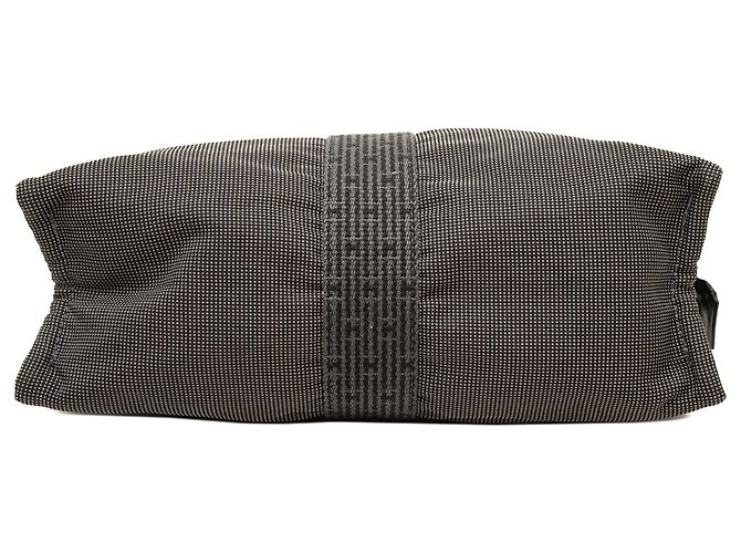 Clutch Herline Hermès de lona gris - vista 3