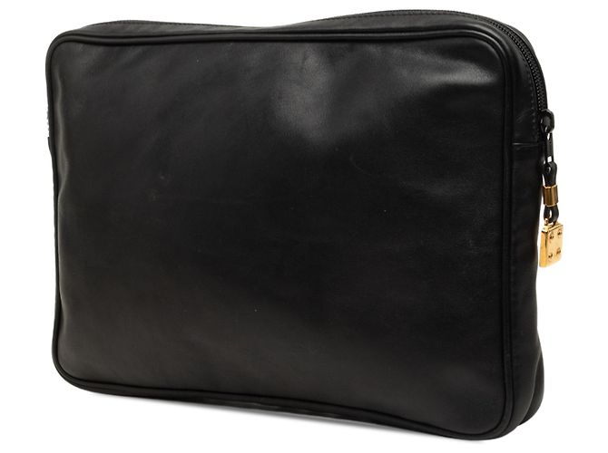 Clutch Anagram LOEWE in pelle nera - vista 2
