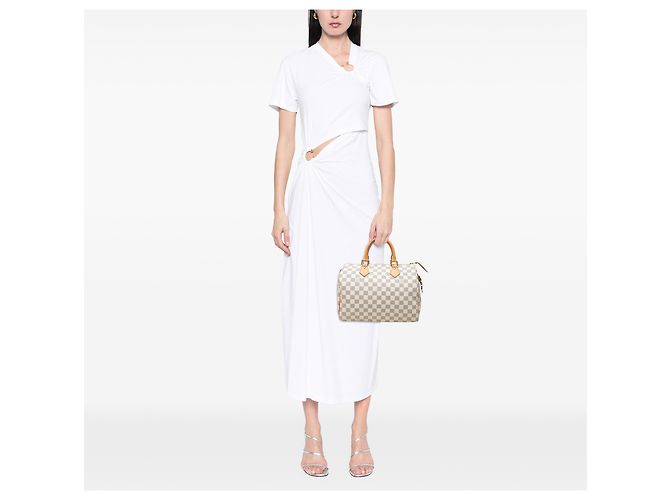 Louis Vuitton White Damier Azur Speedy 30 - vista 6
